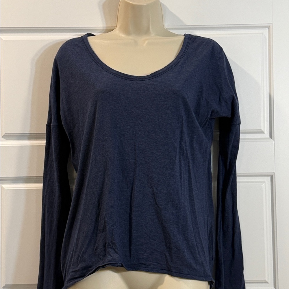 Lululemon Flip Your Dog Long Sleeve Tee Shirt Heathered Hero Blue small - Picture 5 of 7